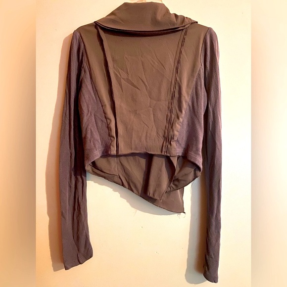 Bar lll Asymmetrical Brown & Gray (Mixed Medium) Mini Jacket Size XS - Picture 4 of 4